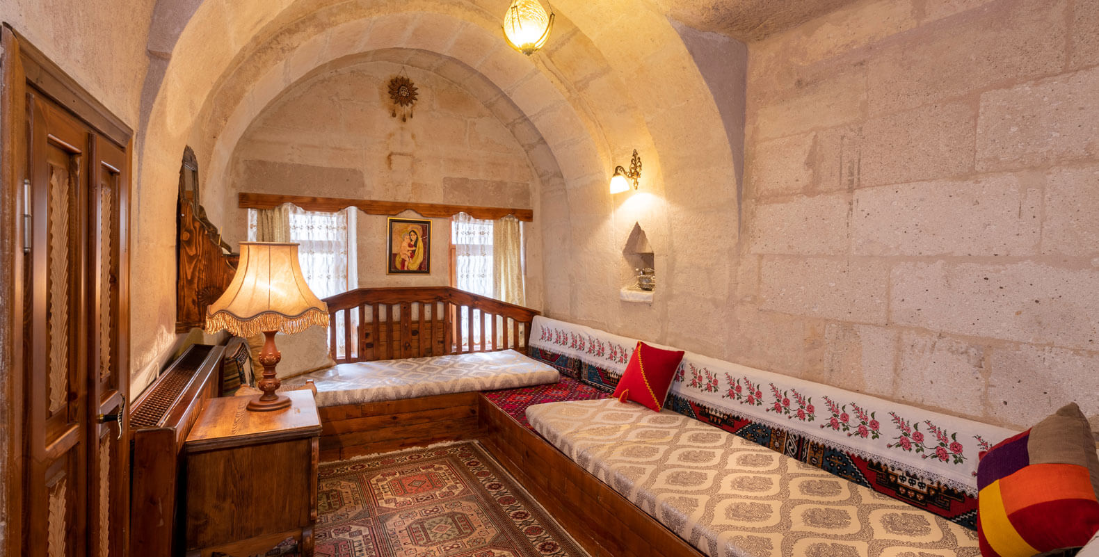Roman King Suite Fireplace